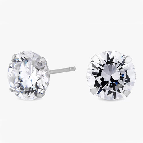 Ezüst 1 köves fülbevaló-925% 4mm