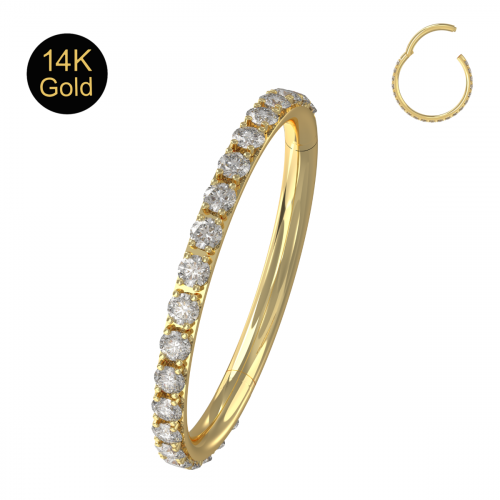 Arany fül piercing 585