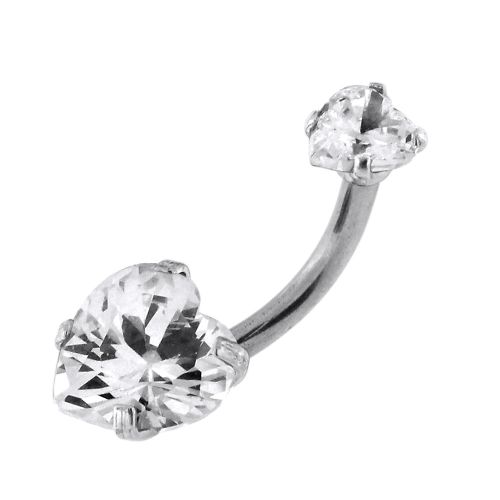 Acél köldök piercing