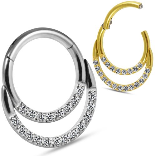 Acél orr piercing