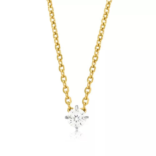 BLOMDAHL Tiffany CZ 5 mm Bőrbarát Nyaklánc, Fehér, G